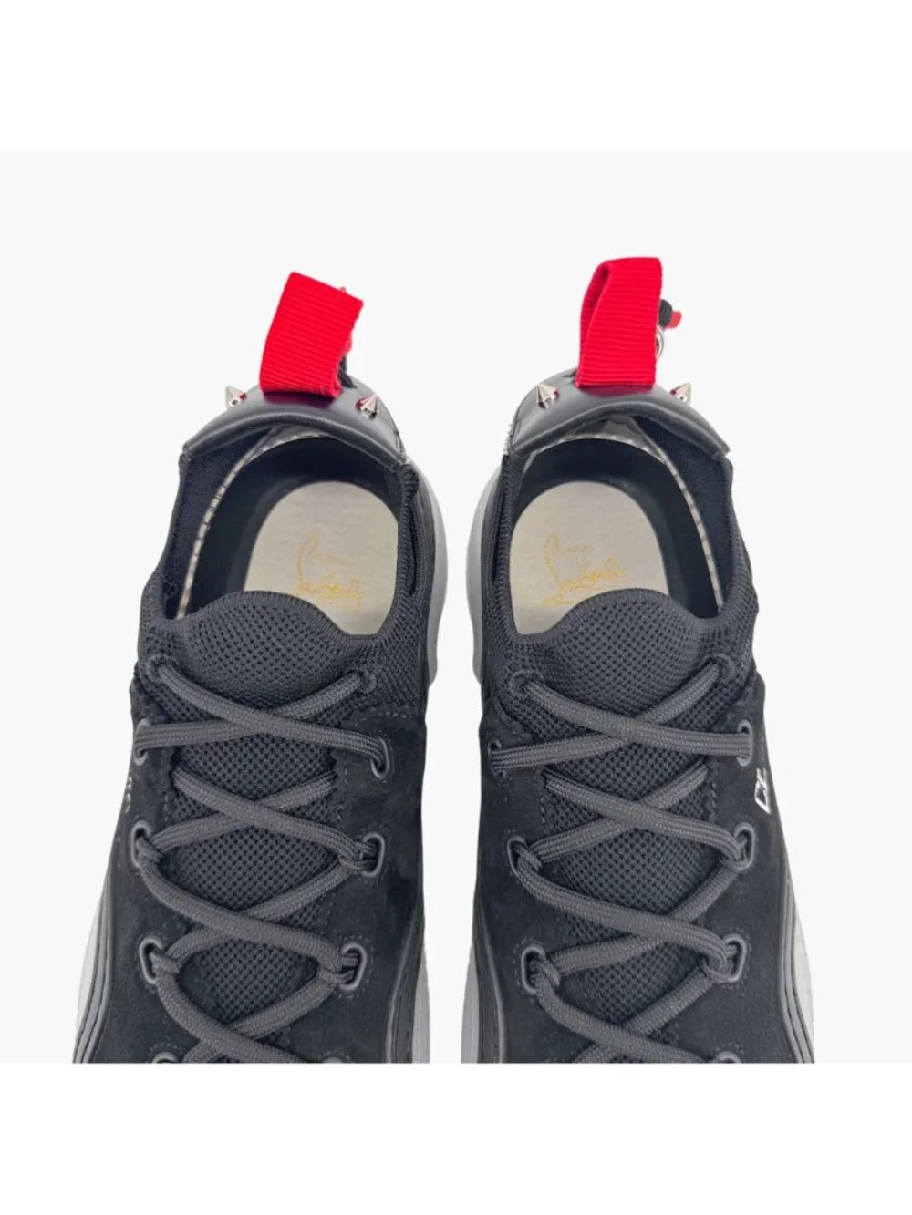 Christian Louboutin Arpoador Black Suede Sock Sneakers Size 39.5 US 9.5 Women's
